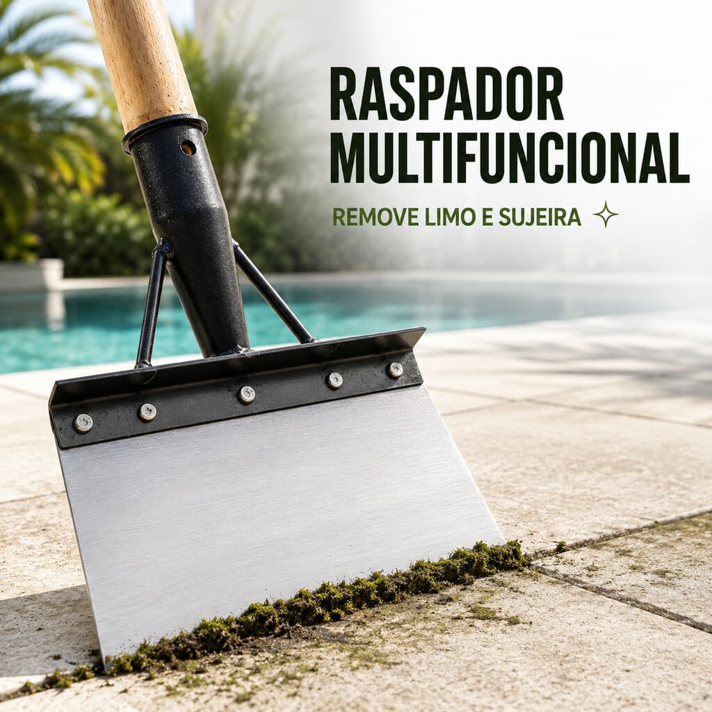 Pá de Limpeza Multiuso com Encaixe para Cabo Longo para Jardim Quintal Fazenda e Pisos