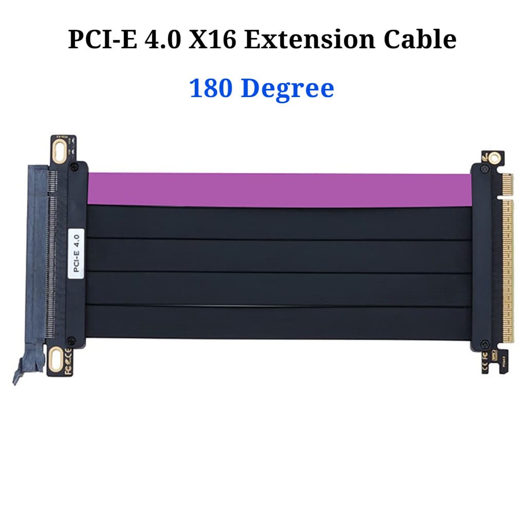 JMT 90 Graus/180 PCI-E 4.0 X16 Gen4 Riser Cabo De Extensão Para Montagem Vertical GPU Placa-Mãe Servidor Gráfica