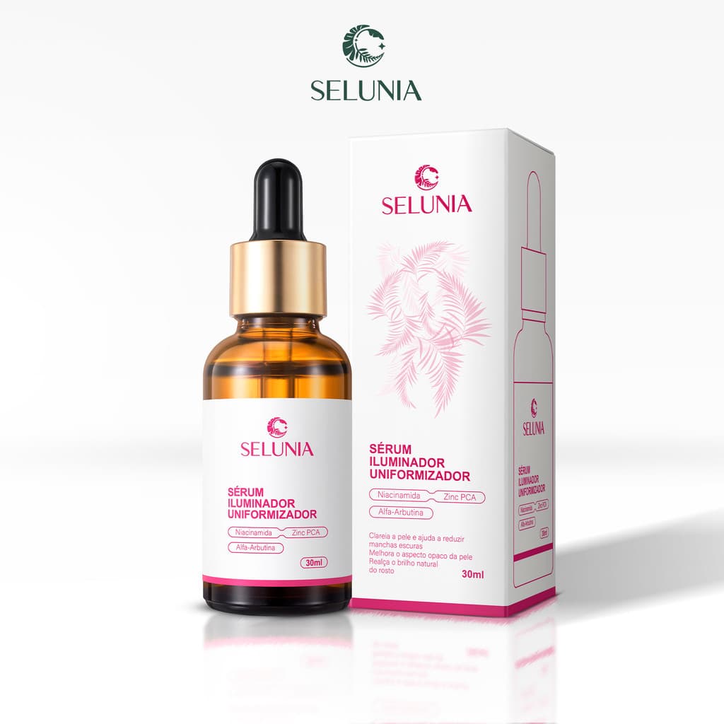 Sérum Facial Selunia Clareador lluminador Niacinamida+Zinc PCA+Alfa-Arbutina Tira Manchas 30ml
