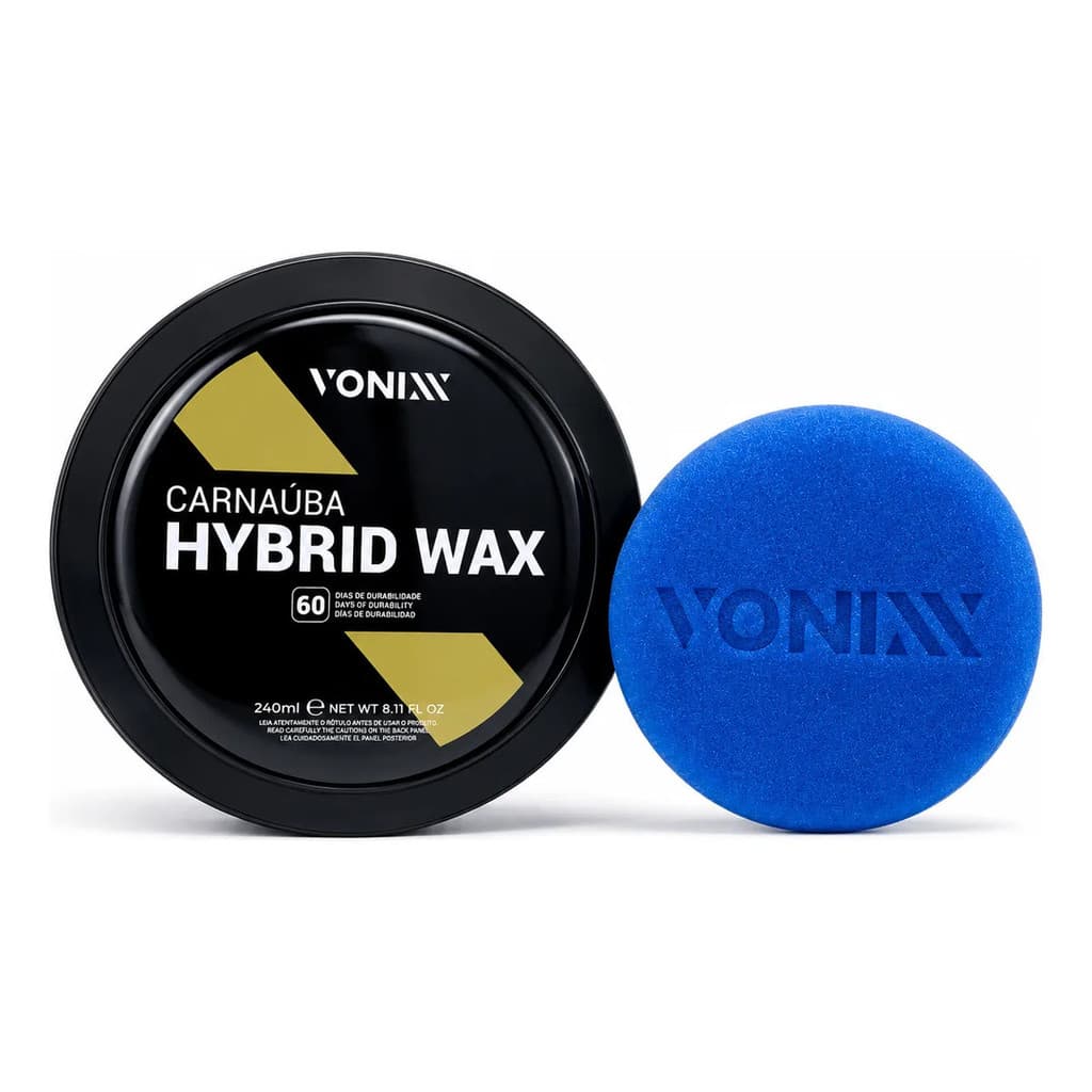 Cera Automotiva Hybrid Wax 240ml Vonixx Brilho Intenso Alta Proteção e Repelência