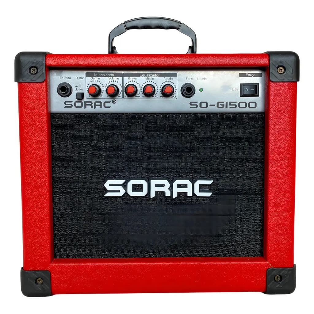 Amplificador Combo Sorac So-g1500 15w Triturador Para Guitarra E Violão Vermelho 127/220v