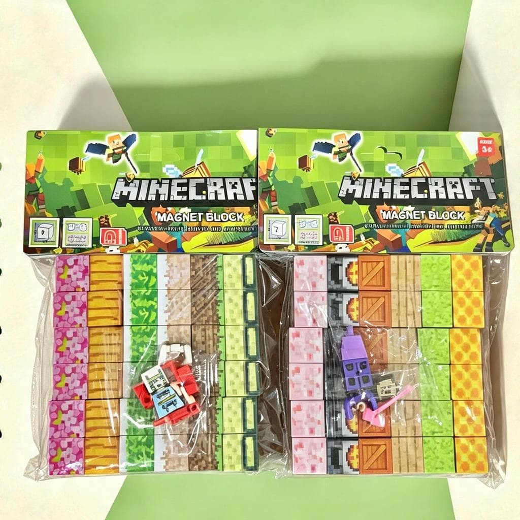 Brinquedo Blocos Magnéticos 36/56 Peças Cubos de Montar Educativo Infantil