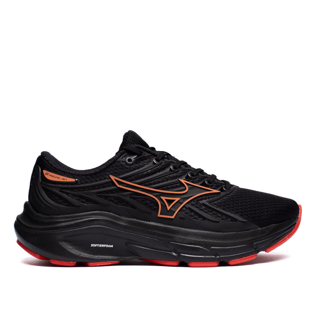 Tênis Masculino Mizuno Jet 8 Esportivo Preto/Vermelho