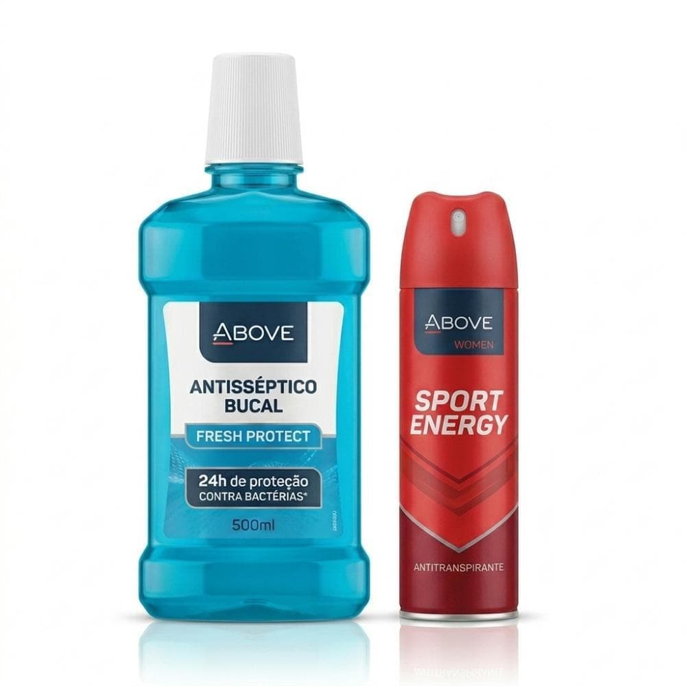 Kit 3 Enxaguante Bucal Above 500ml + Deo Hálito 100ml Frescor Bucal
