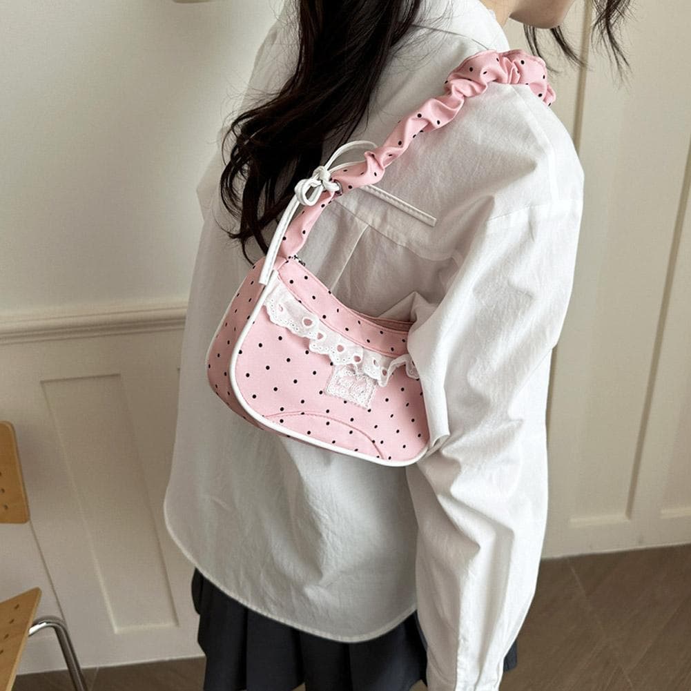 Bonito Vintage Scrunchie Lidar Com Pequena Bolsa Zíper Ao Ar Livre Meninas Festival Fechamento Saco R3r1