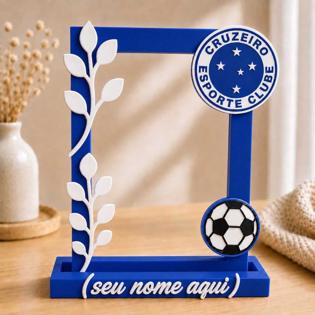 Porta Retrato Personalizado Futebol Cruzeiro