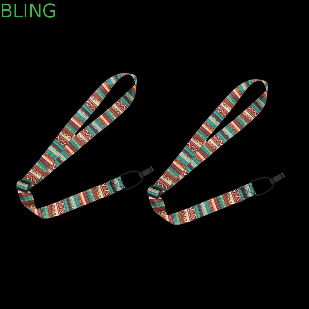 BLING 2 Peças De Alça De Guitarra , Ukulele Colorida De Comprimento Ajustável Ombro De Nylon + Poliéster