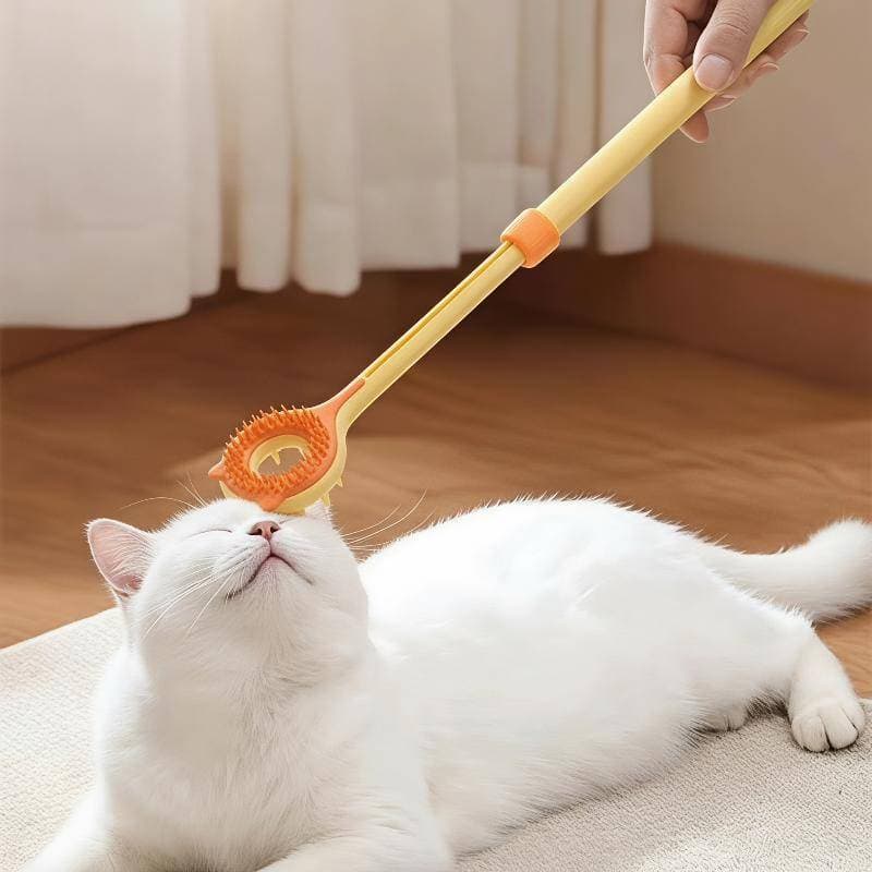2 Em 1 Retrátil Gato Telha Dupla Face Massageador Teaser Varinha Brinquedo Portátil Dobrável Para Viagens Com Gatos