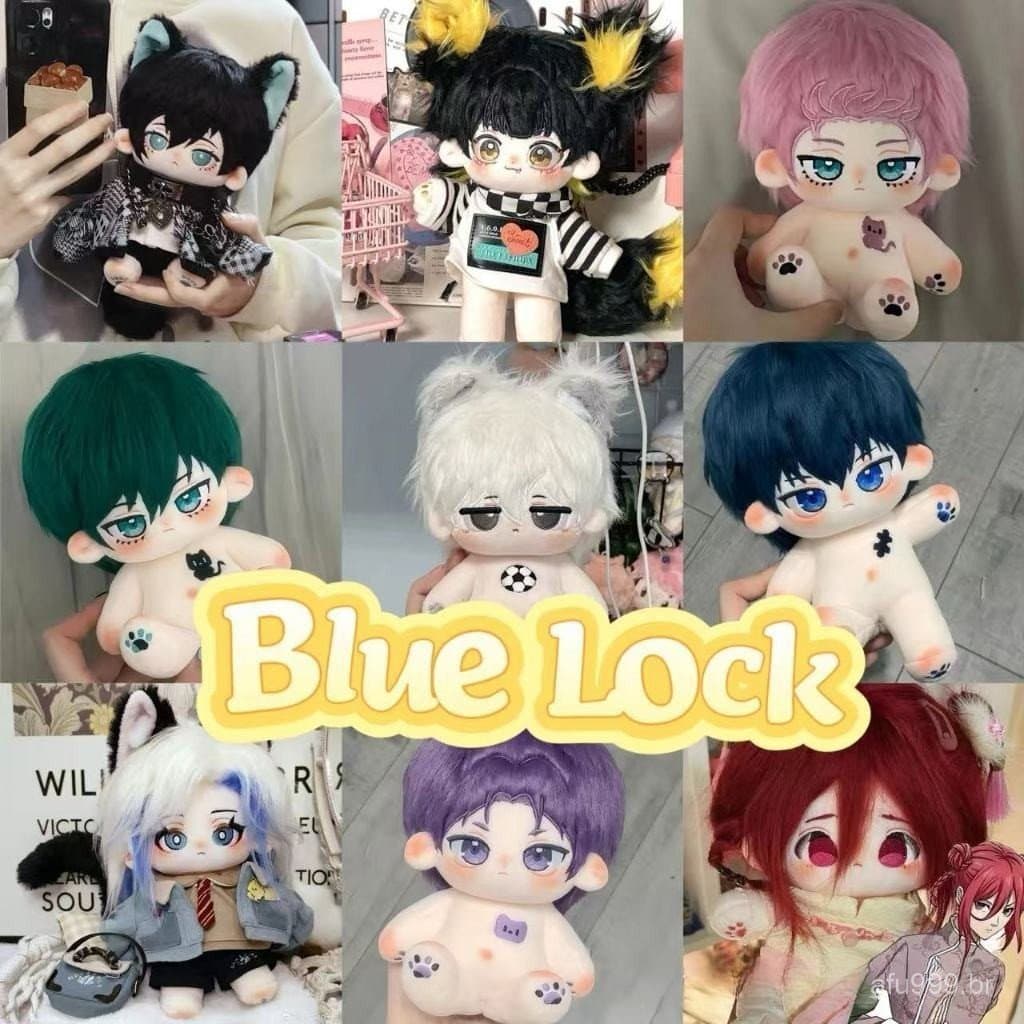 Boneco de Pelúcia Macio Anime Blue Lock Azul Bloqueio Bonito Seishiro Nagi Isagi Yoichi Fantasia Pelúcias 20CM NONZ