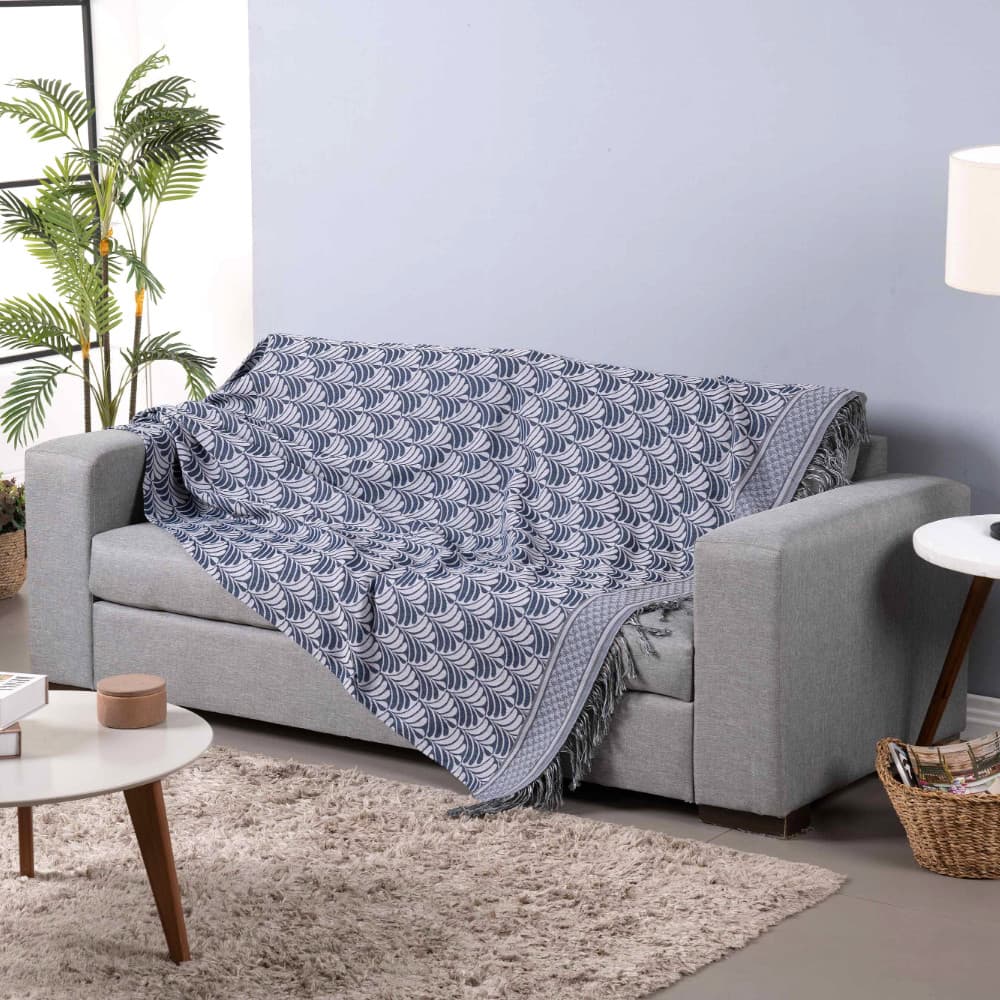 Manta para Sofá Luxor 1 Peça 2,10m x 1,35m 60% Algodão / 40% Poliéster Jacquard
