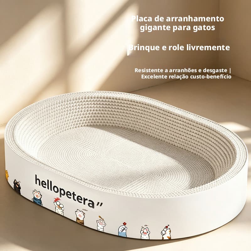 Arranhador para gatos em papelão branco e ninho para gatos, durável e sem desgaste, arranhador grandede papelão ondulado