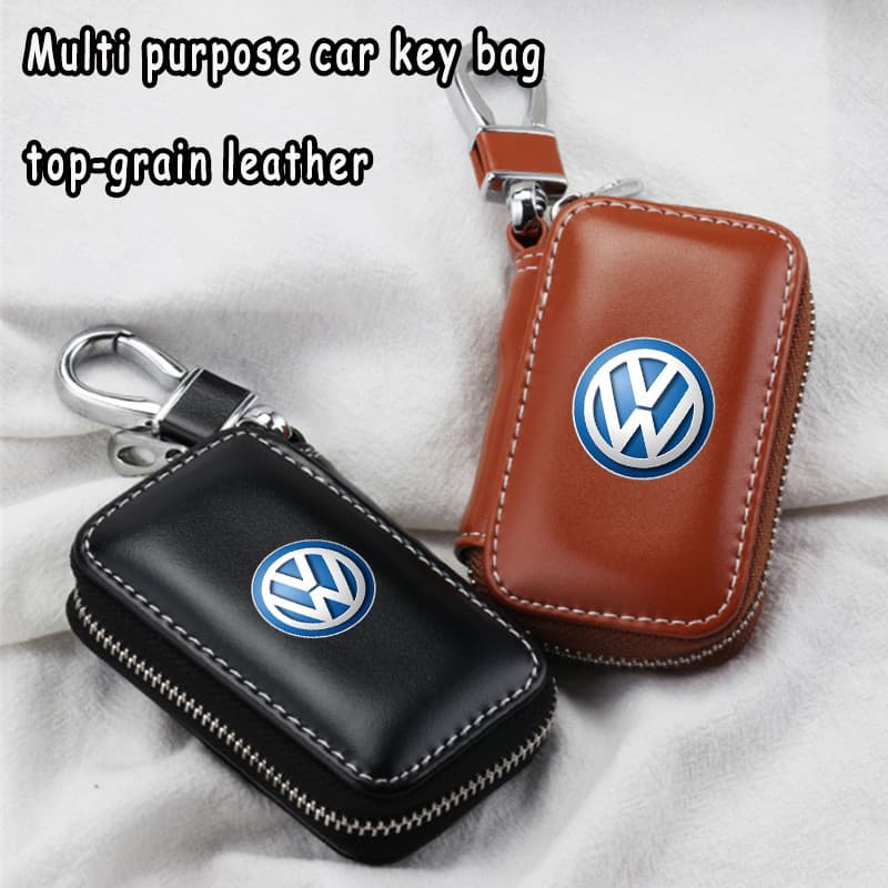 Volksawgen Logotipo Do Carro Porta-Chaves Carteiras Chave Capa De Couro Organizador Bolsa Com Zíper , Para olkswagen VW