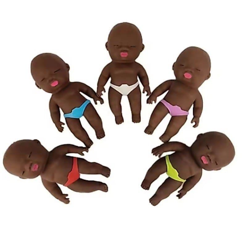 Descompressão Preto Natasha Boneca Pitada Diversão Palma Africana Pequena Estranho Interessante Engraçado Feio Brinquedo