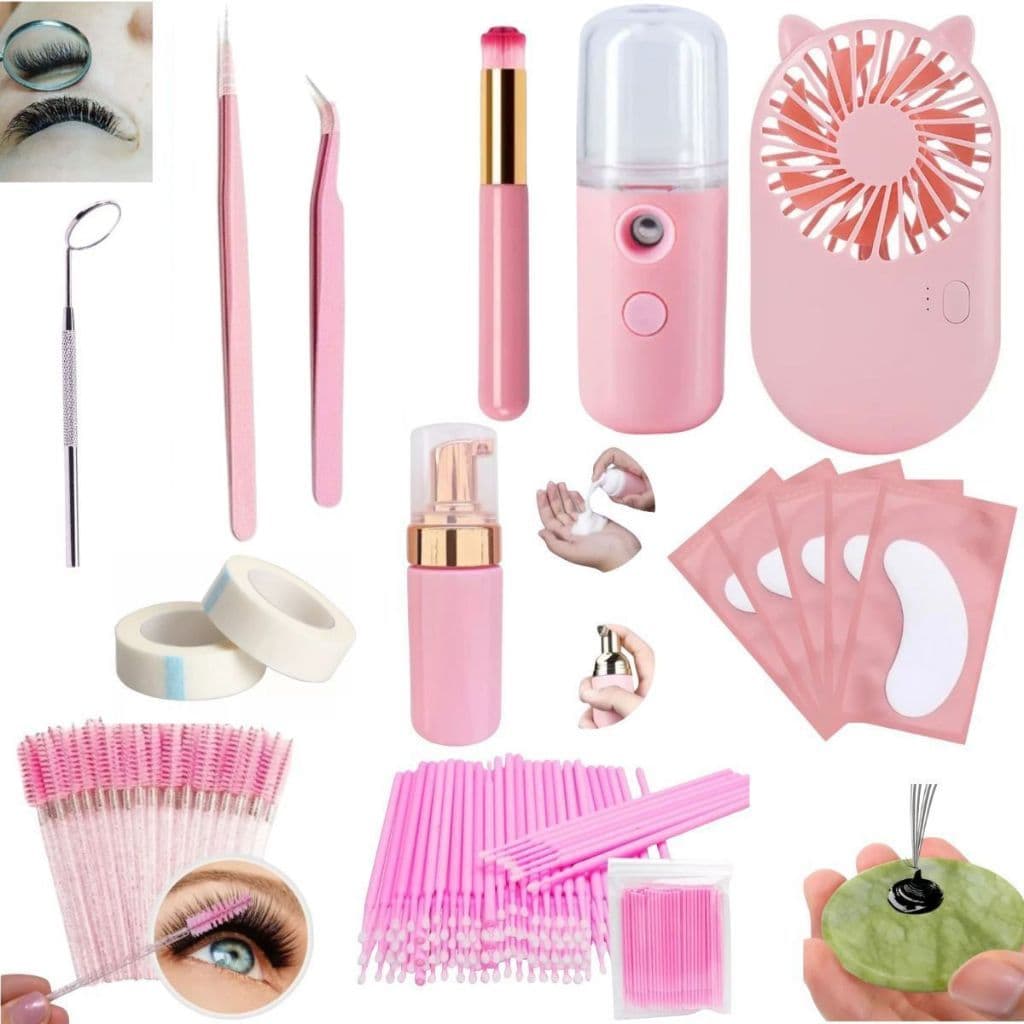 Kit Iniciante Extensão Alongamento Cilios Profissional Treino Cílios