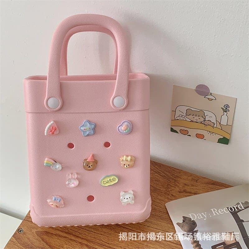Bolsa Feminina De Mão Em EVA Impermeável Para Praia E Passeio Mini Tote