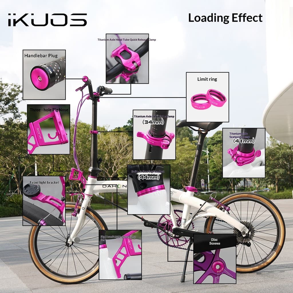 Para Dahon P empilhador DIY humor peça fnhon bicicleta modificado cor acessórios conjunto de 11 peças
