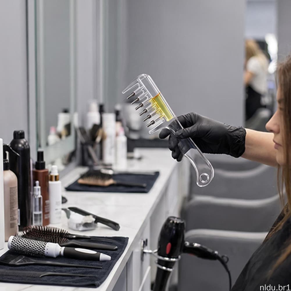 Pente De Massagem Aplicador De Couro Cabeludo Aplicação Fácil E Sem Bagunça Para Uso Diário