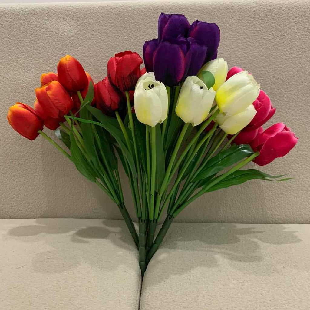 Tulipa Flor Artificial Flor Artificial Sala de Estar Sala de Jantar Decoração de Plantas Decoração de Cama de Flores Mes