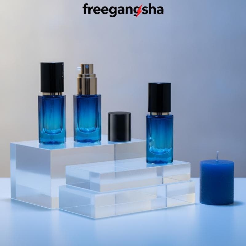 [FRE] Frasco Dispensador De Líquido De Vidro Gradiente De 30ml À Prova De Vazamento , Mini Recipiente Vazio Recarregável