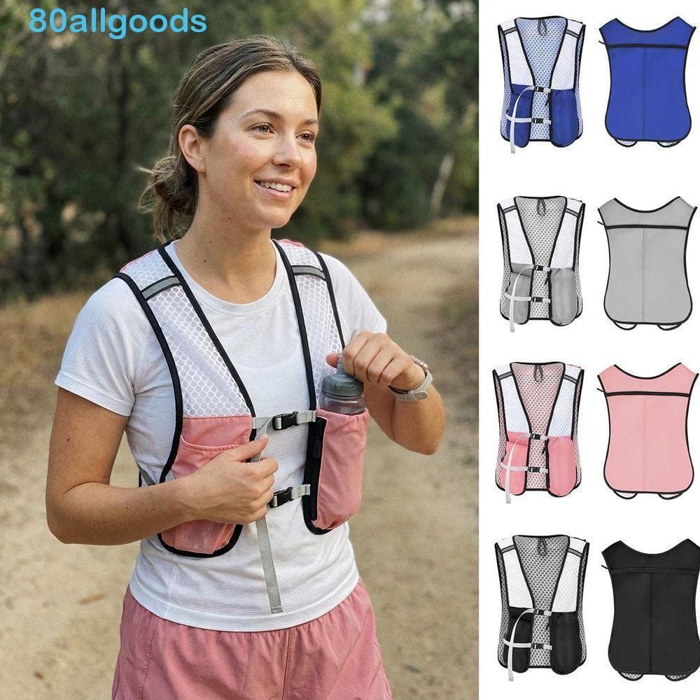 Colete De Corrida De Hidratação ALLGOODS1 , Bolsa Esportiva De Respirável Reflexiva , Armazenamento De Garrafa De Água