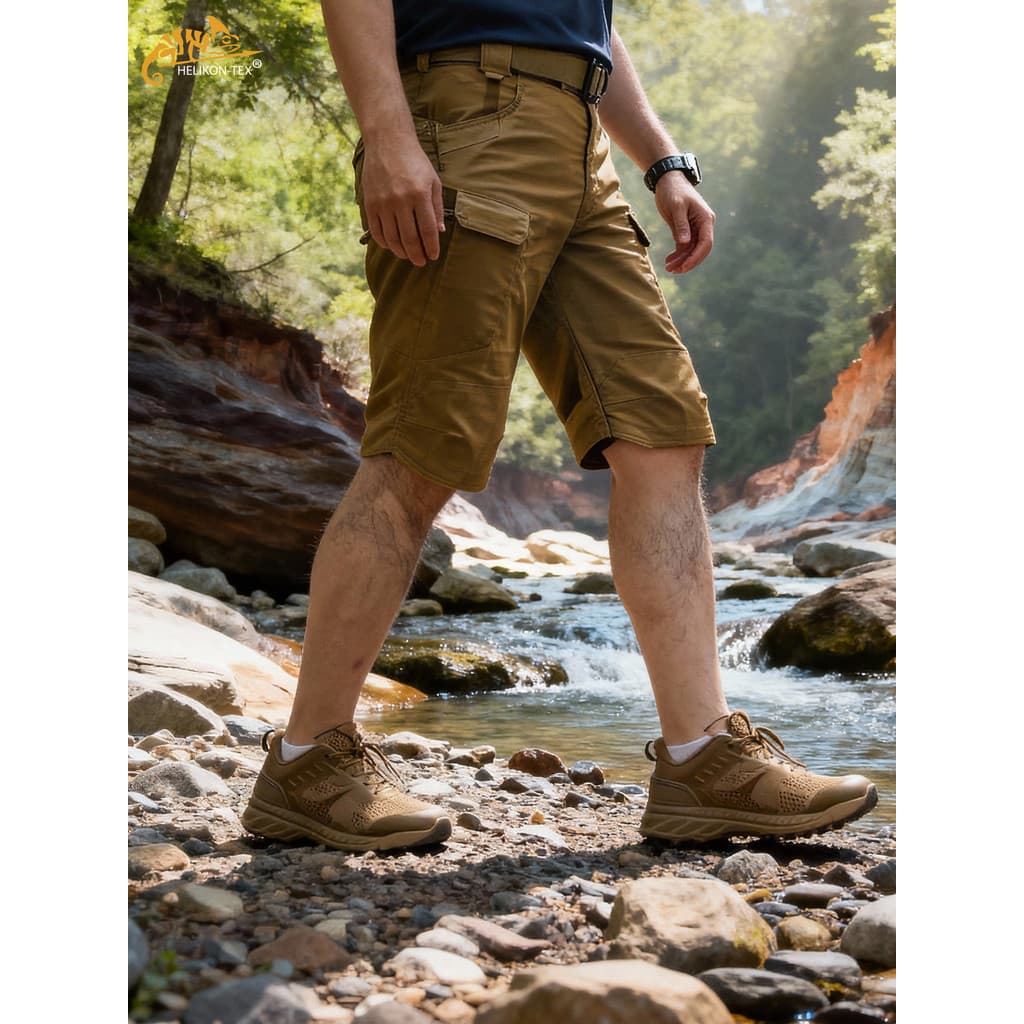 Helikon helikon Shorts táticos ao ar livre utk Xadrez Pano Multi-Bolsa Shorts Camping Caminhadas Shorts masculinos casua