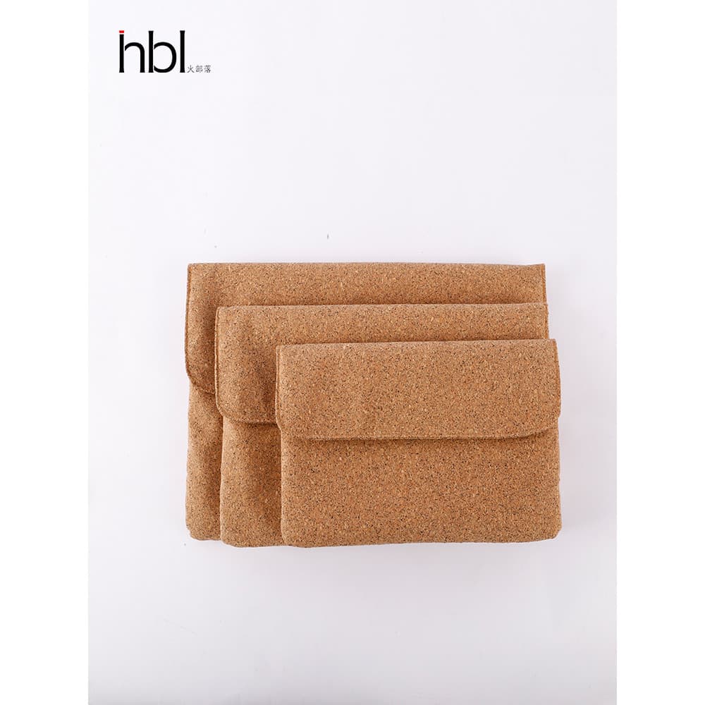 Cortiça ipad forro saco Notebook saco protetor Retro Envelope saco de escola saco de arquivo magnético fechamento automá