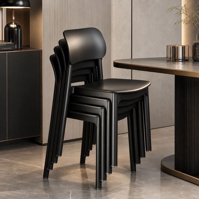 Kit 2 Cadeiras Empilháveis Reforçadas Design Sofisticado Moderno
