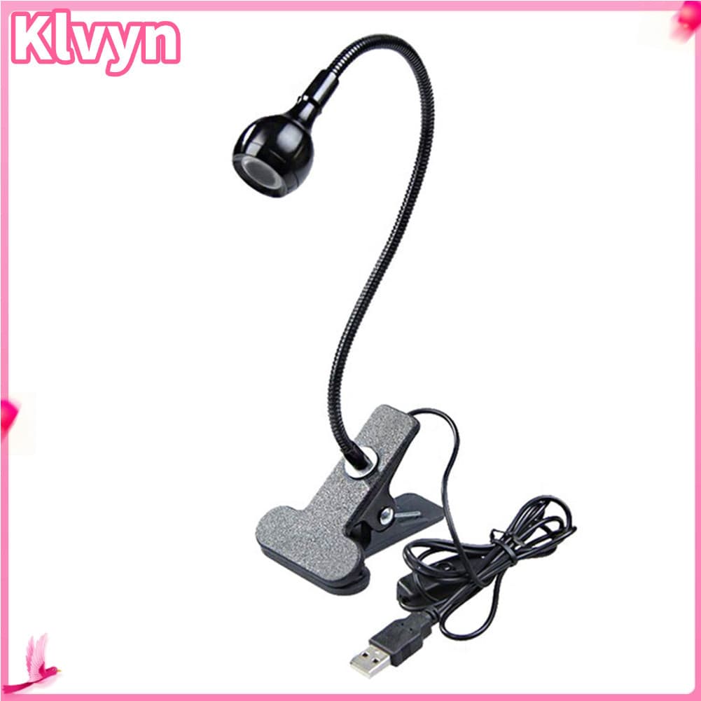 Klvyn-br Lâmpada de unha com clipe USB 4 níveis de brilho ajustável Gooseneck LED Gel UV para cura de esmalte Secador