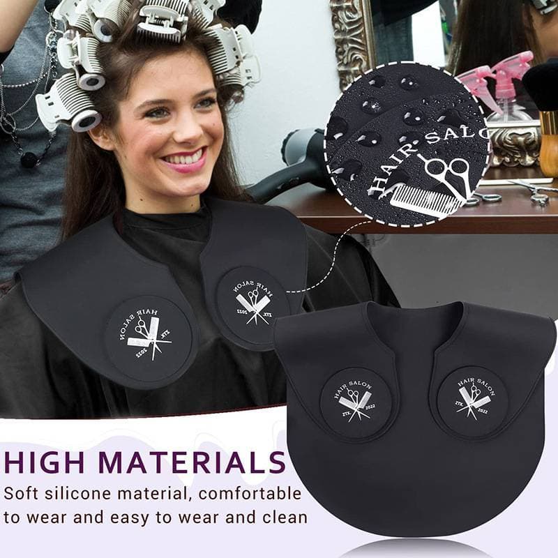 JTN Silicone Colar De Corte De Cabelo Tingimento Xales Cabeleireiro Capa Ne Envoltório Guarda Almofada De Ombro Cachecol