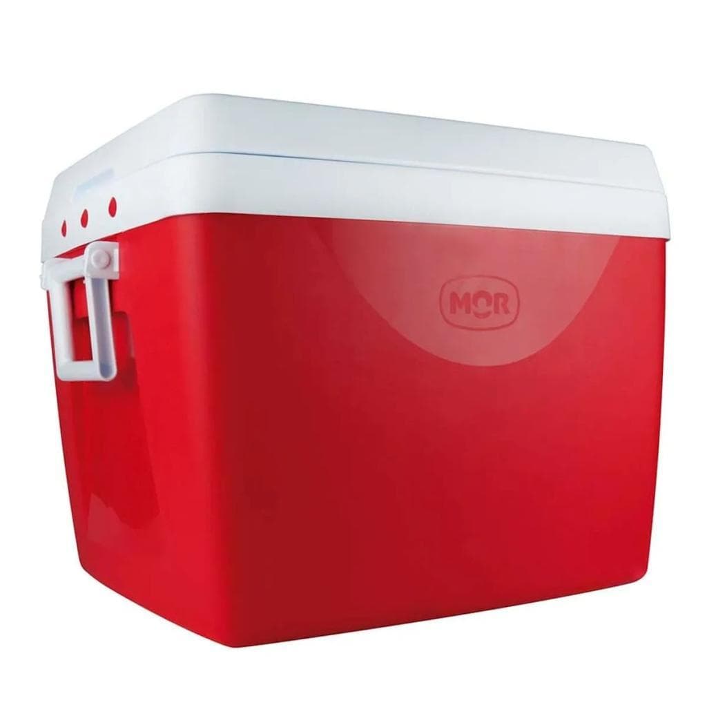 Caixa Térmica Mor 75L Vermelha com Alça para Camping Praia e Churrasco