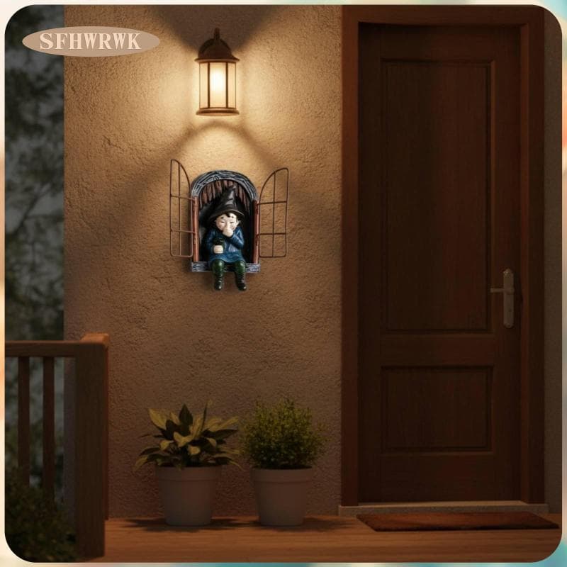 [Fhwrwk] Decoração De Janela De Bruxa Parede Leve Com Cena Suspensa Ornamento De Suspensão Ao Ar Livre