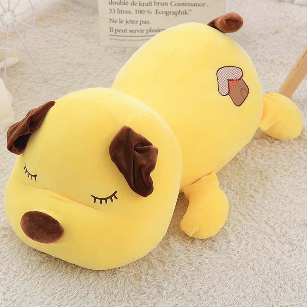 Calmante filhote de cachorro bebê calmante cama abraço cão crianças meninas presentes de aniversário espirrando dormir b