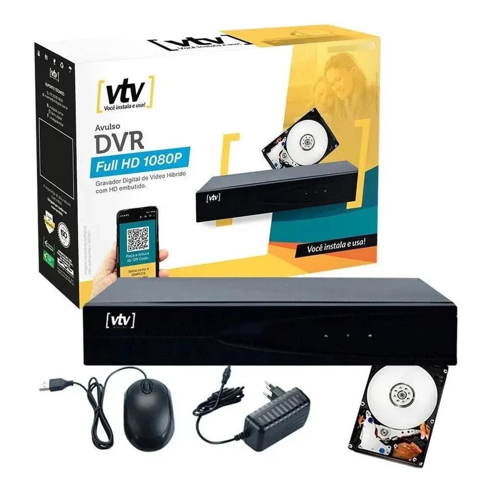 Gravador De Vídeo Com Hd Embutido Dvr Vtv Digital Vtv-011