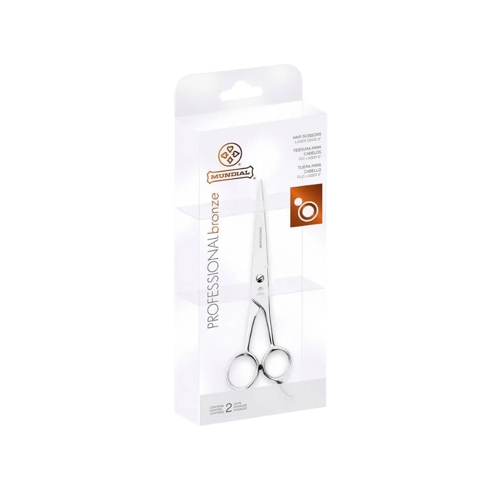 Tesoura Para Corte Cabelo Fio Laser 6 Pol BC-343 Bronze Mundial
