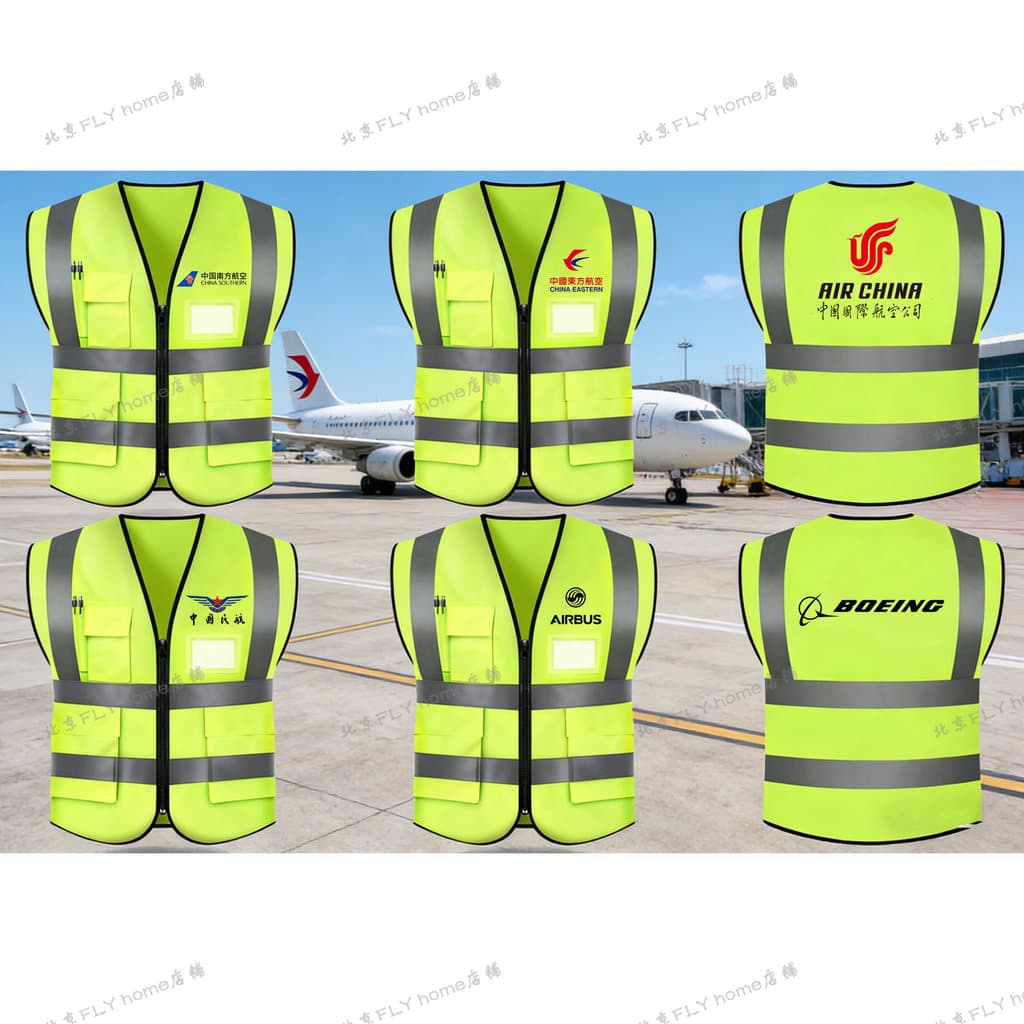 China aeroporto Civil pessoal serviço local roupas reflexivas piloto colete reflexivo Helioping noite colete fluorescent