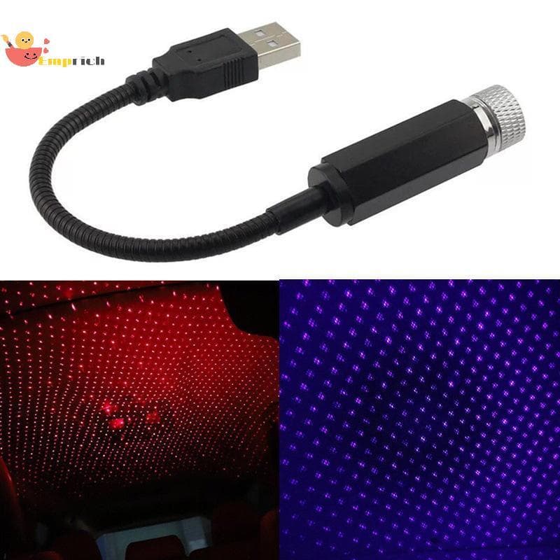 EMCH > USB Carro Céu Estrelado Luz Ambiente Vermelho Verde Azul Roxo De Teto Interior Do Novo