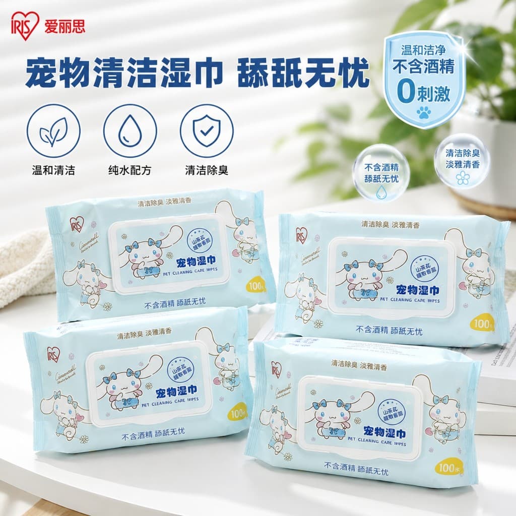Alice Pet toalhetes de orelhas grandes cão Bichon limpar bunda limpar pé corpo dedicado toalhetes de limpeza Yugui cão
