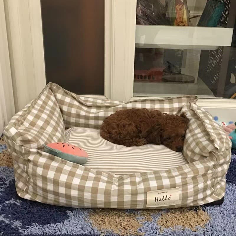 Canil lavável removível quatro estações Universal pequeno cão verão tapete de pelúcia cama do cão cerca esteira maca do