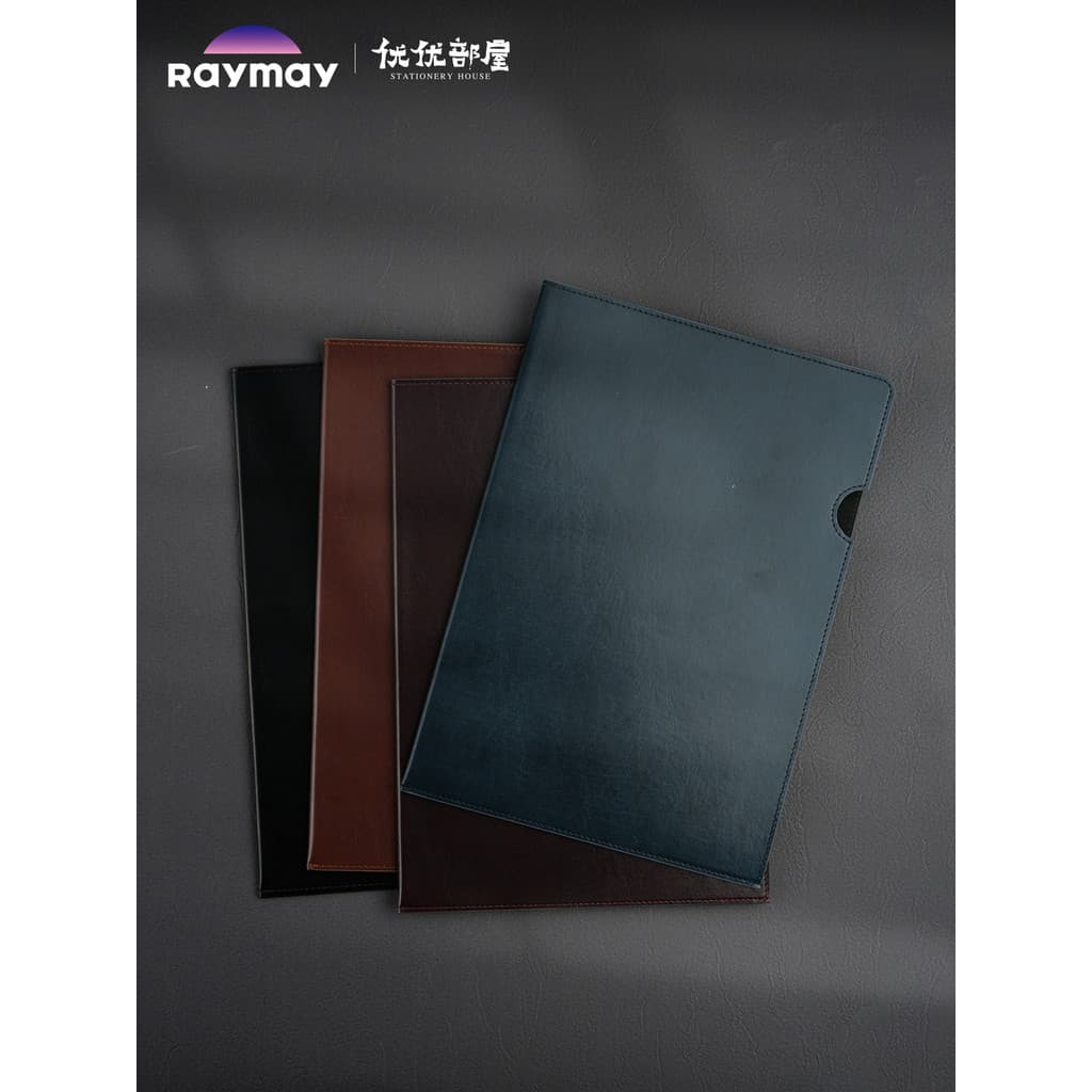 Japão Raymay Fujii pasta de couro do plutônio em forma de L pasta de armazenamento conferência escritório uso textura Hi