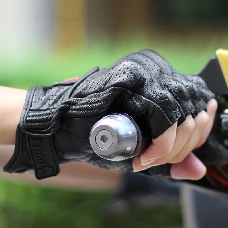 Primavera verão motocicleta equitação luvas meio dedo respirável ciclismo motocicleta antiderrapante