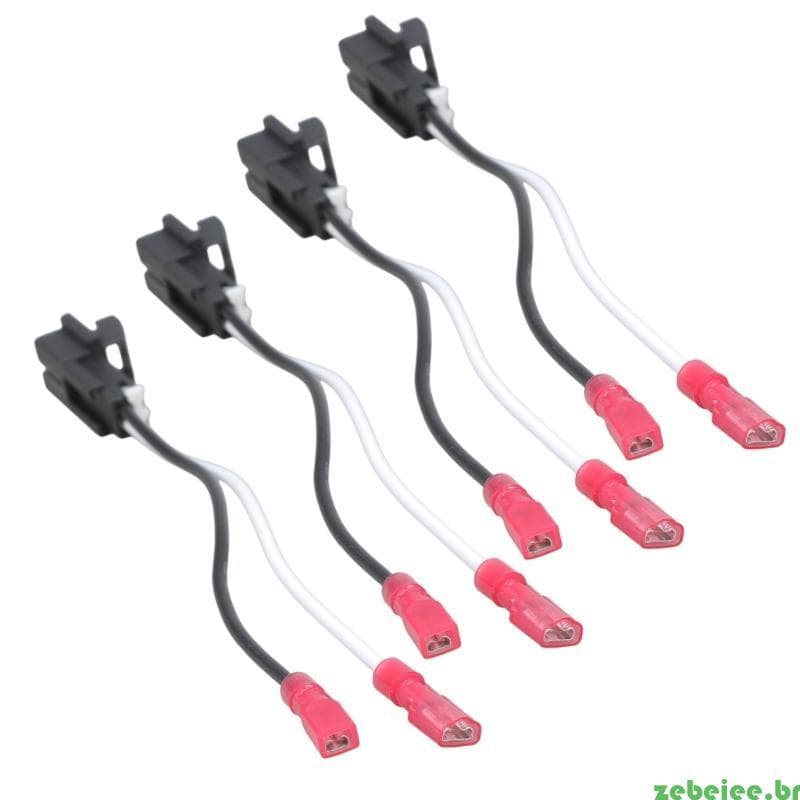zebeiee 4 Unidades Adaptador Fio Chicote Áudio Alto-Falante Carro Substitui OEM 72-4568