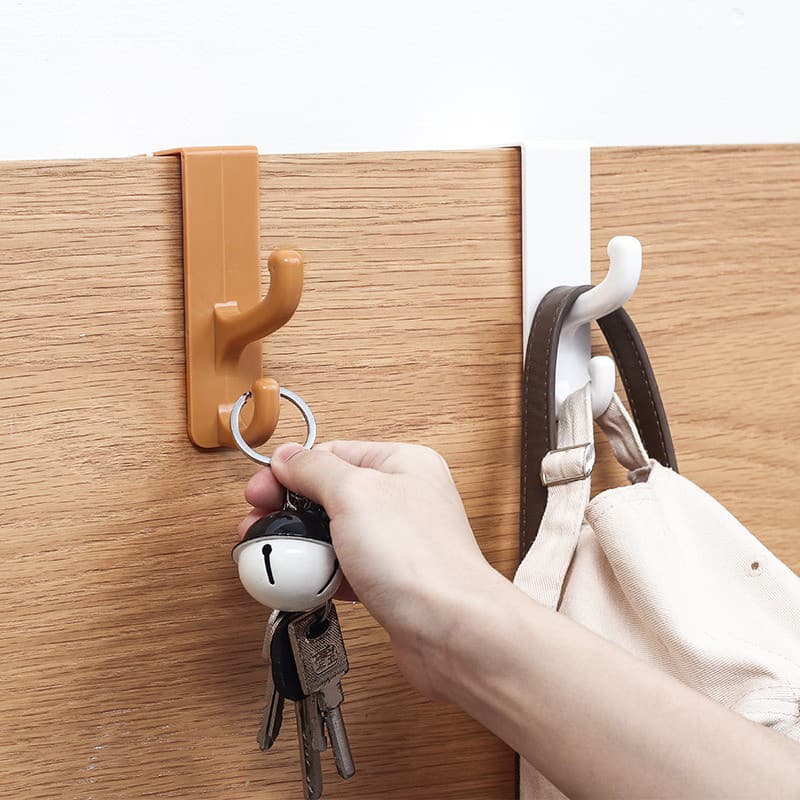Atrás da porta gancho sem perfuração sem costura cabide de porta traseira estilo prateleira armário gancho cabide gancho