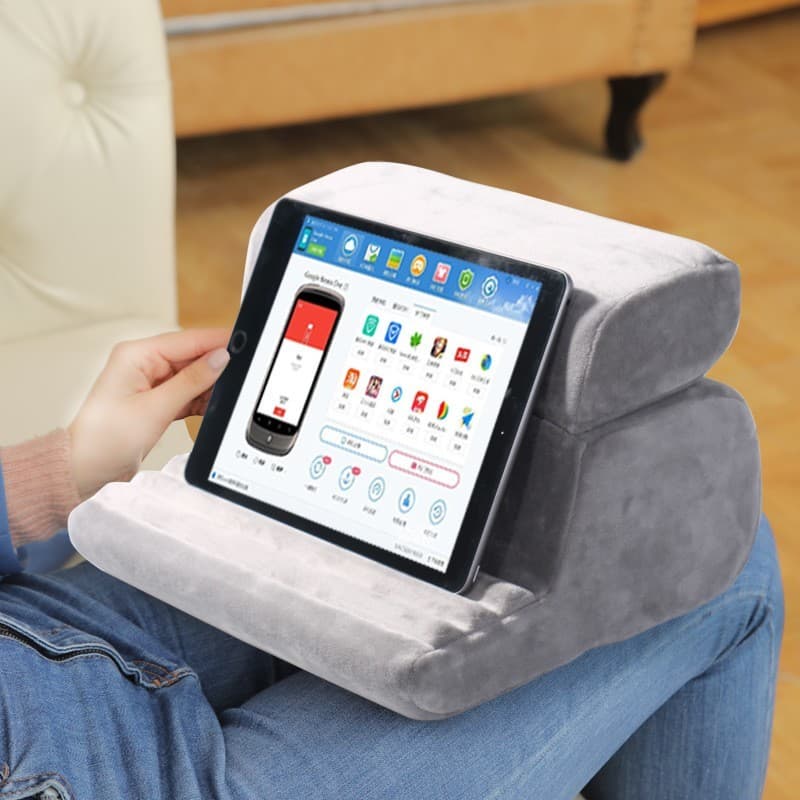 Travesseiro tablet suporte ipad suporte almofada telefone móvel tablet suporte de leitura dois-em-um