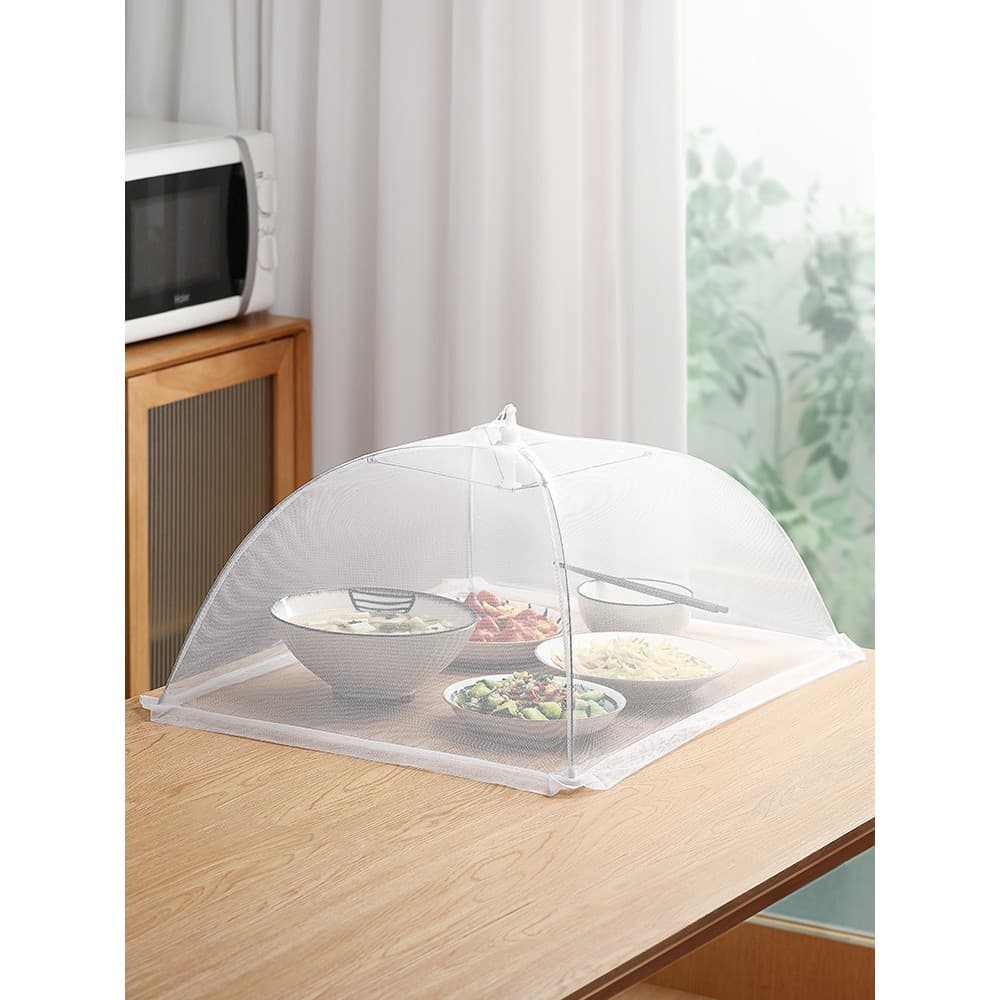Estilo japonês engrossado capa de alimentos capa de mesa de jantar doméstico dobrável capa de mesa de jantar Anti-mosca
