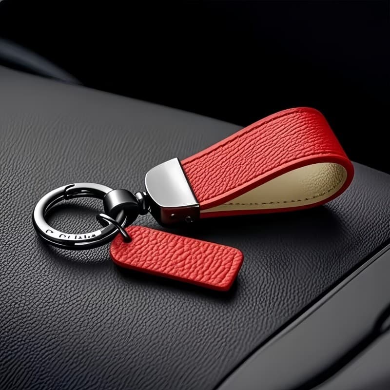 Chave do carro pingente genuíno pele de carneiro chaveiro casal High-End requintado único pingente boneca corrente anel