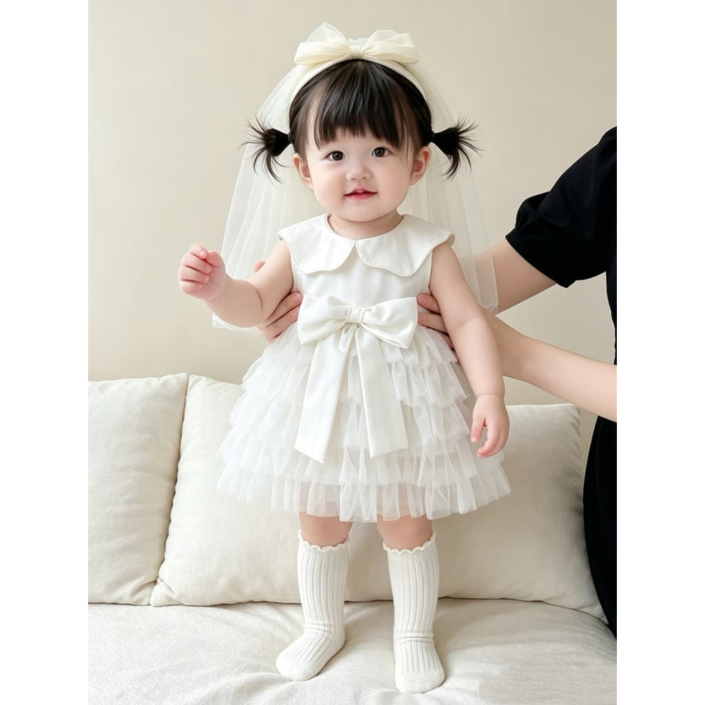 Flor menina casamento vestido de princesa bebê menina primeiro aniversário lindo vestido diário Wearable High-End crianç