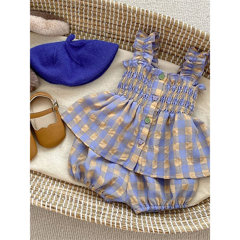 Bebê roupas de verão camisola versão coreana colete saia superior flor Bud calças terno moda lua cheia camisa do bebê Sh