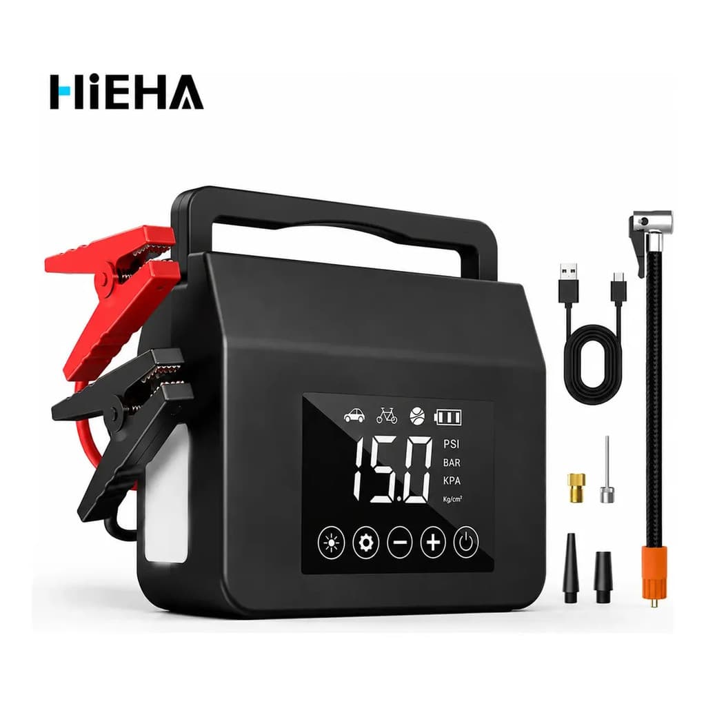 Auxiliar De Partida Para Bateria Automotiva,Carro, Moto, linha Diesel 4000a Compressor De Ar 150 Psi Carregador 15000mah