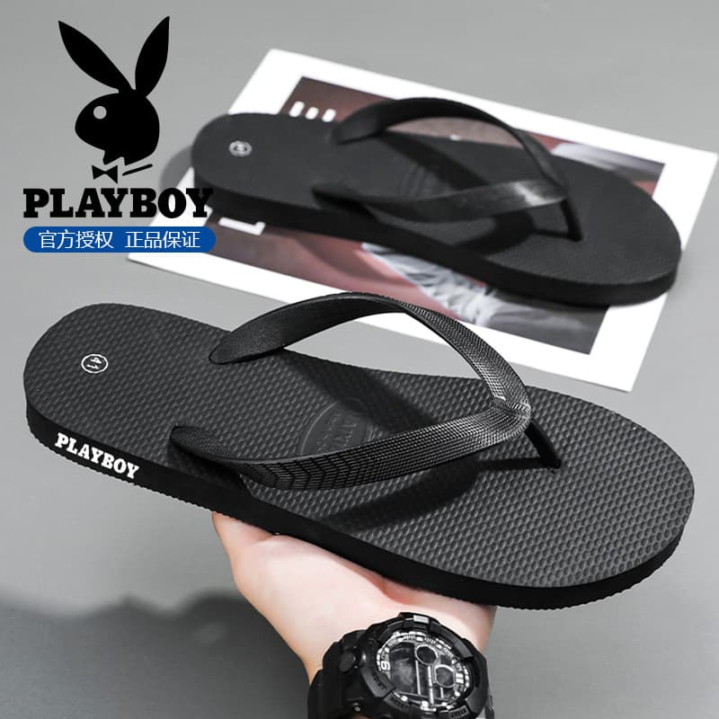 Playboy chinelos masculinos 2026 novo estilo verão flip-flops exterior Wear leve sola macia chinelos casuais masculinos