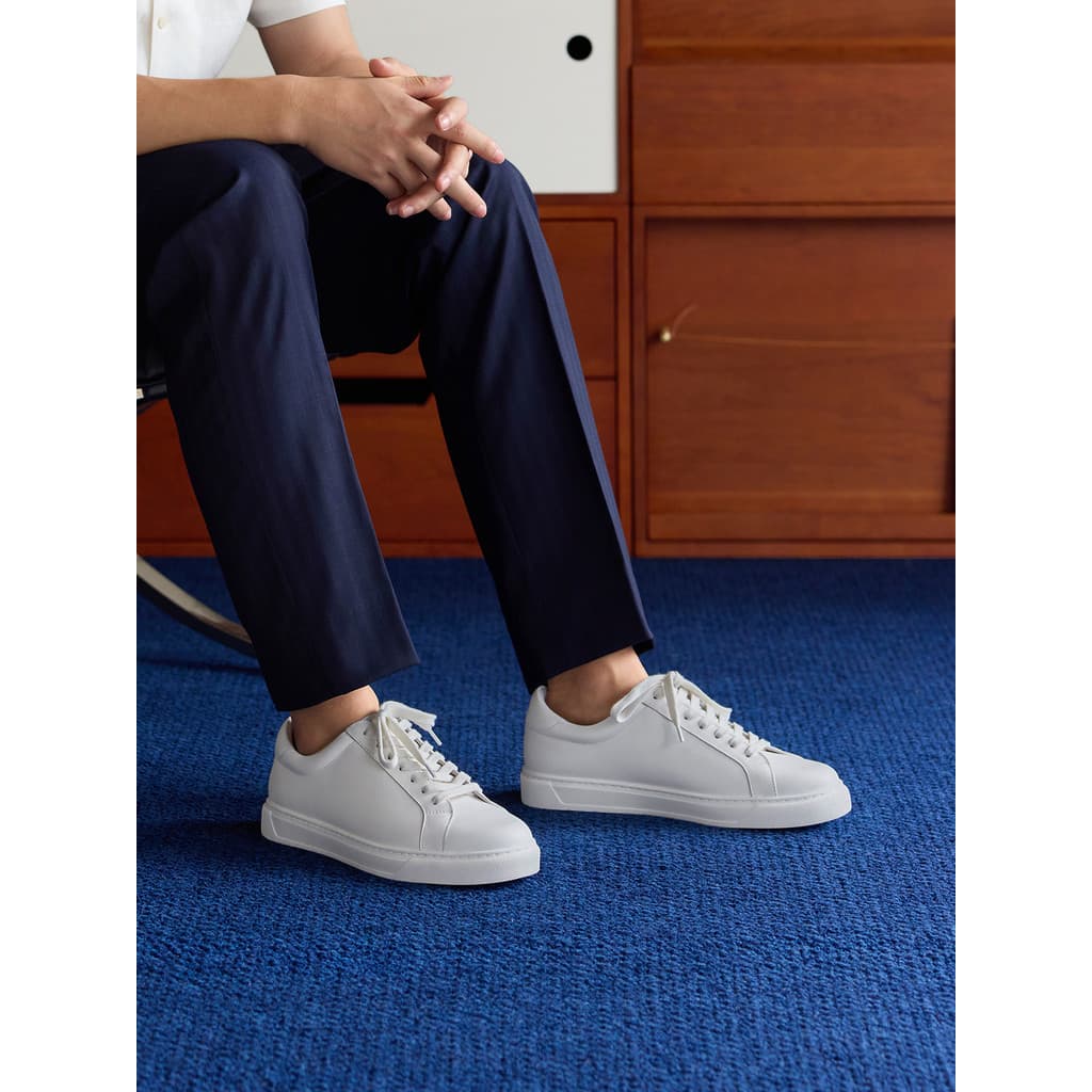 ThomWills Sapatos Brancos de Couro Genuíno Esportes Masculinos Sapatos Casuais de Couro Terno de Negócios Tênis Brancos
